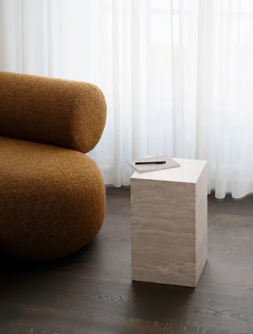 Cubism mesa lateral - Travertino, 30x30x50 cm - NORR11