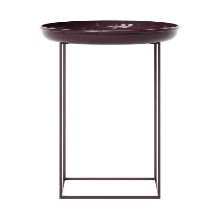 Mesa de apoio Duke small, Lacquered maroon NORR11