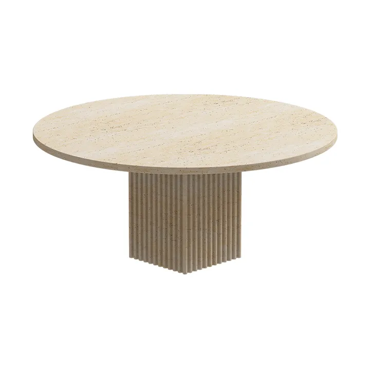 Mesa de centro Soho - Travertino bege, Ø80x35 cm - NORR11