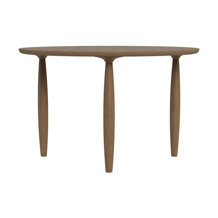 Mesa de jantar Oku - Carvalho fumado claro, Ø120 cm - NORR11