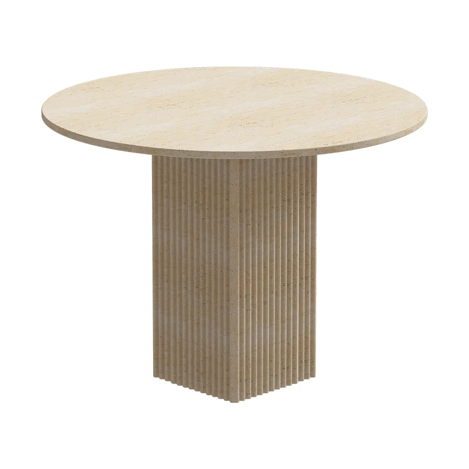 Mesa de jantar Soho, Travertino bege, Ø120x72 cm NORR11