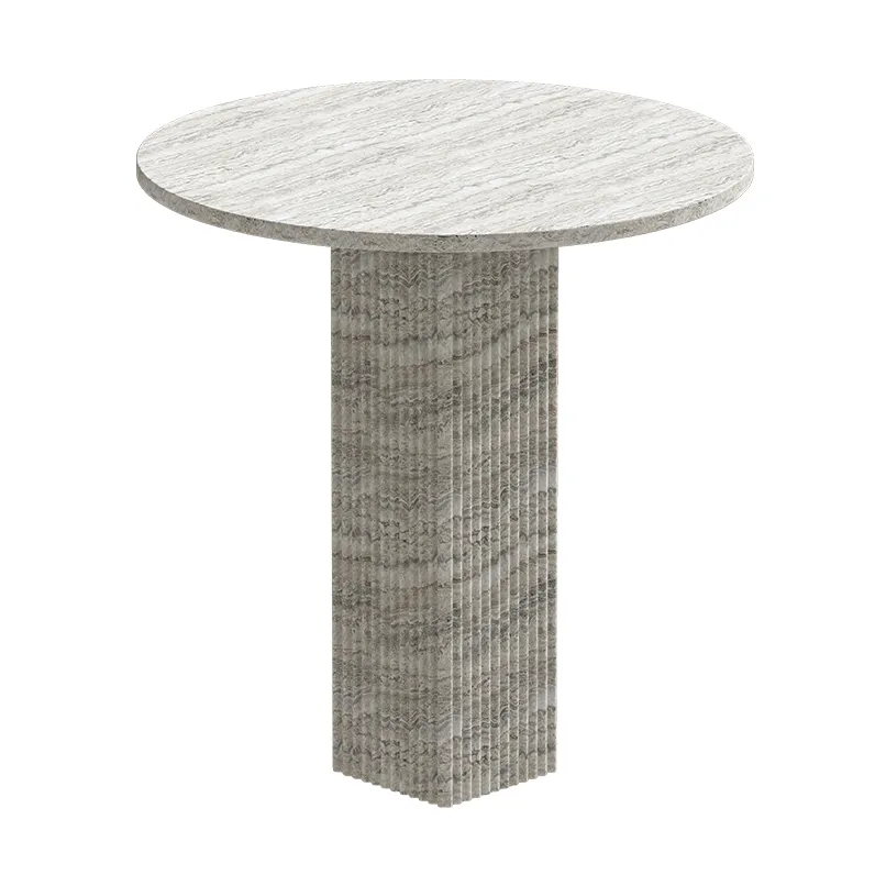 Mesa de jantar Soho, Travertino prateado, Ø80x74 NORR11
