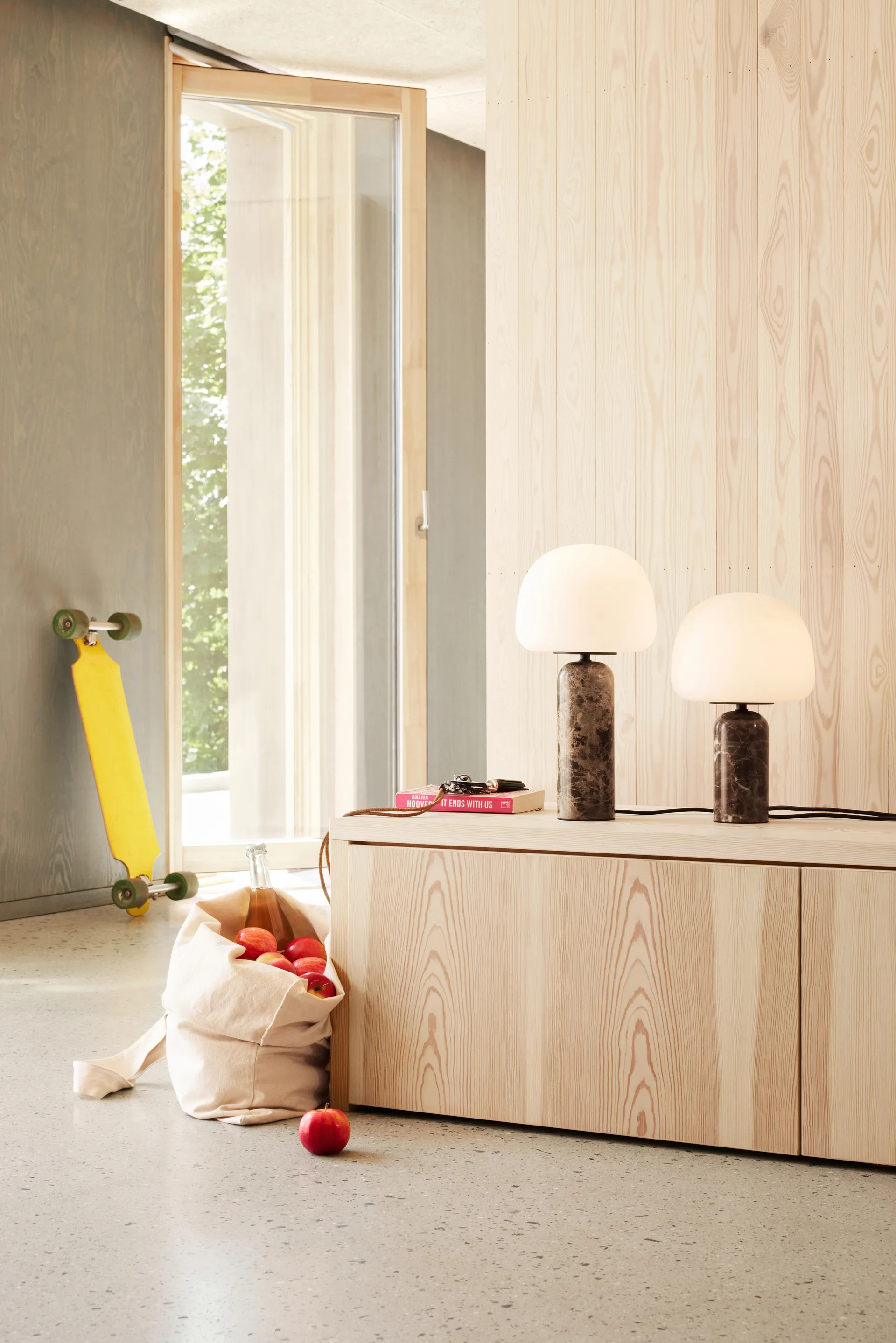 Candeeiro de mesa Kin 40 cm, Brown marble Northern