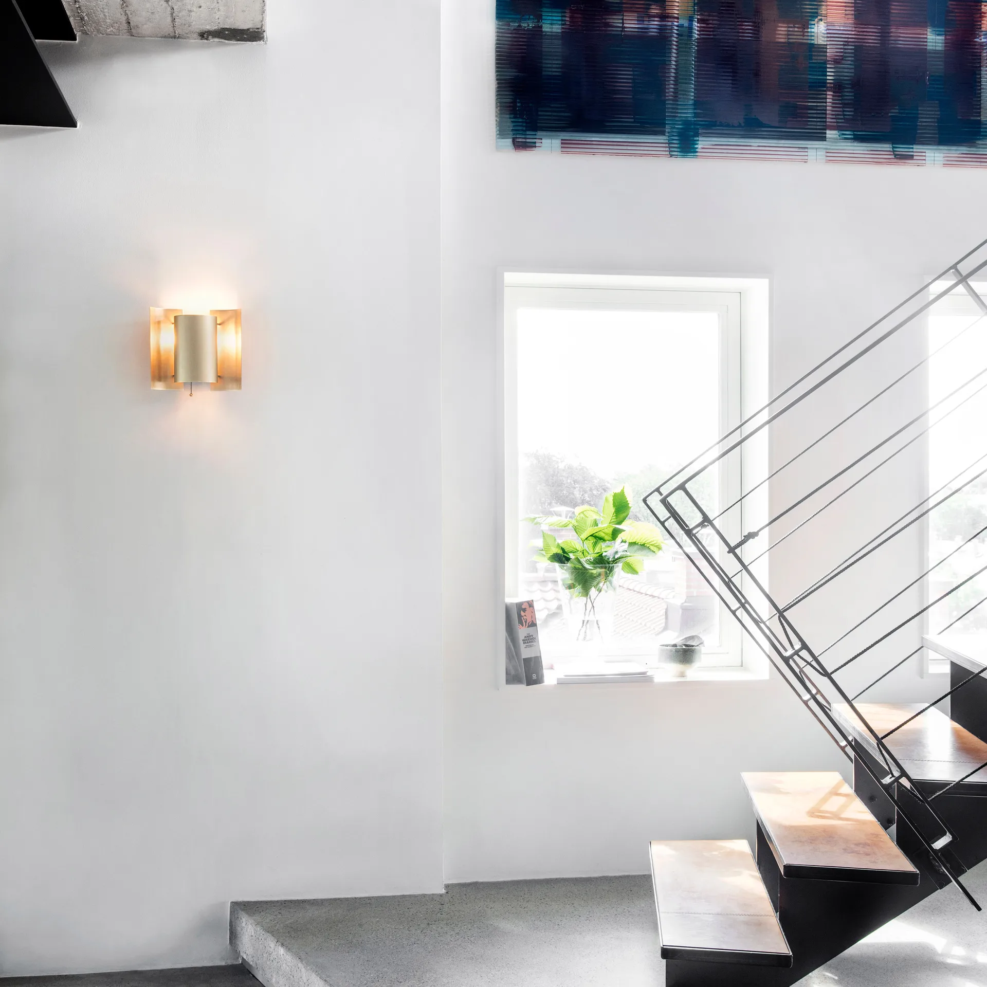 Candeeiro de parede Butterfly, latão Northern