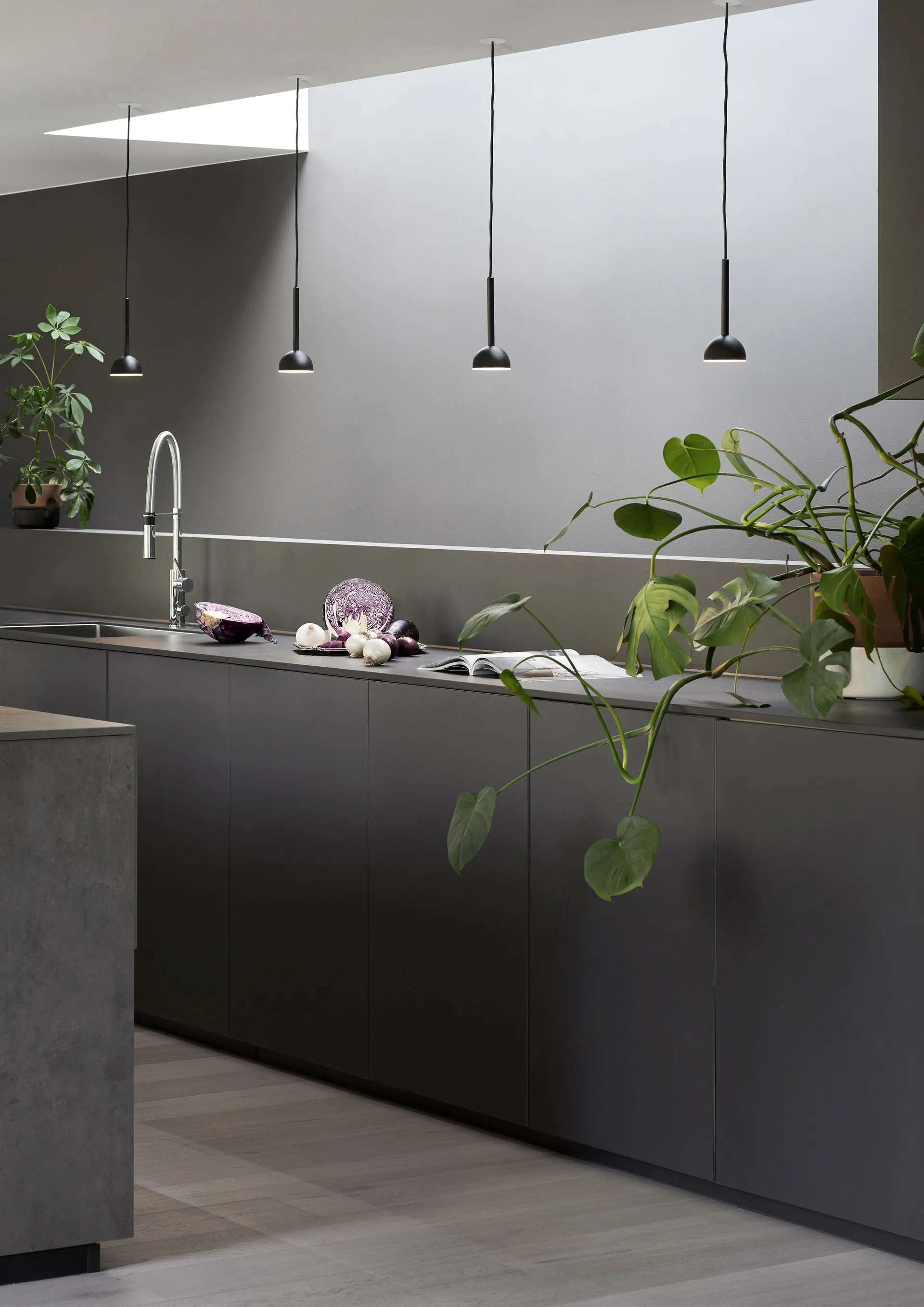 Candeeiro de teto Blush, Preto mate Northern