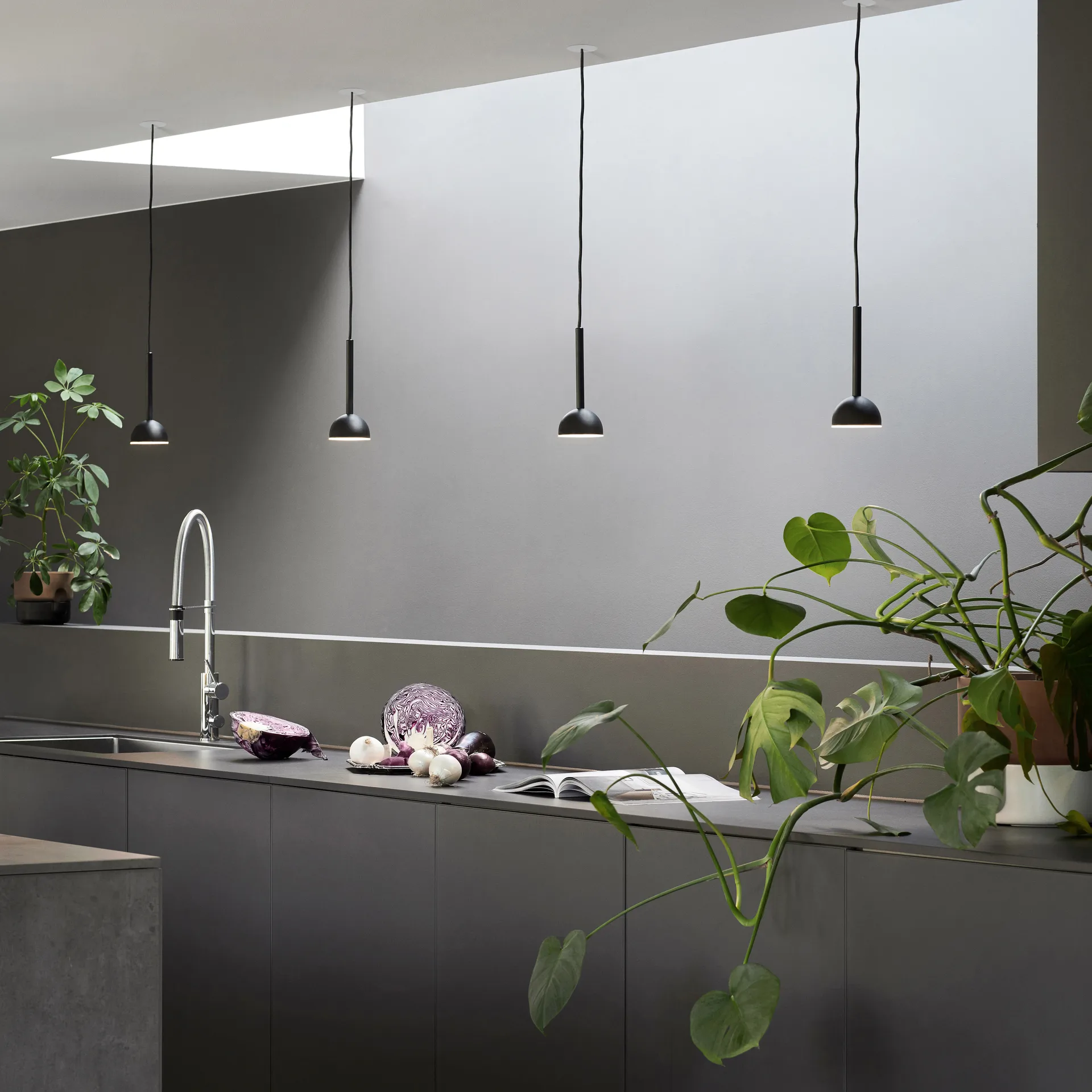 Candeeiro de teto Blush, Preto Northern