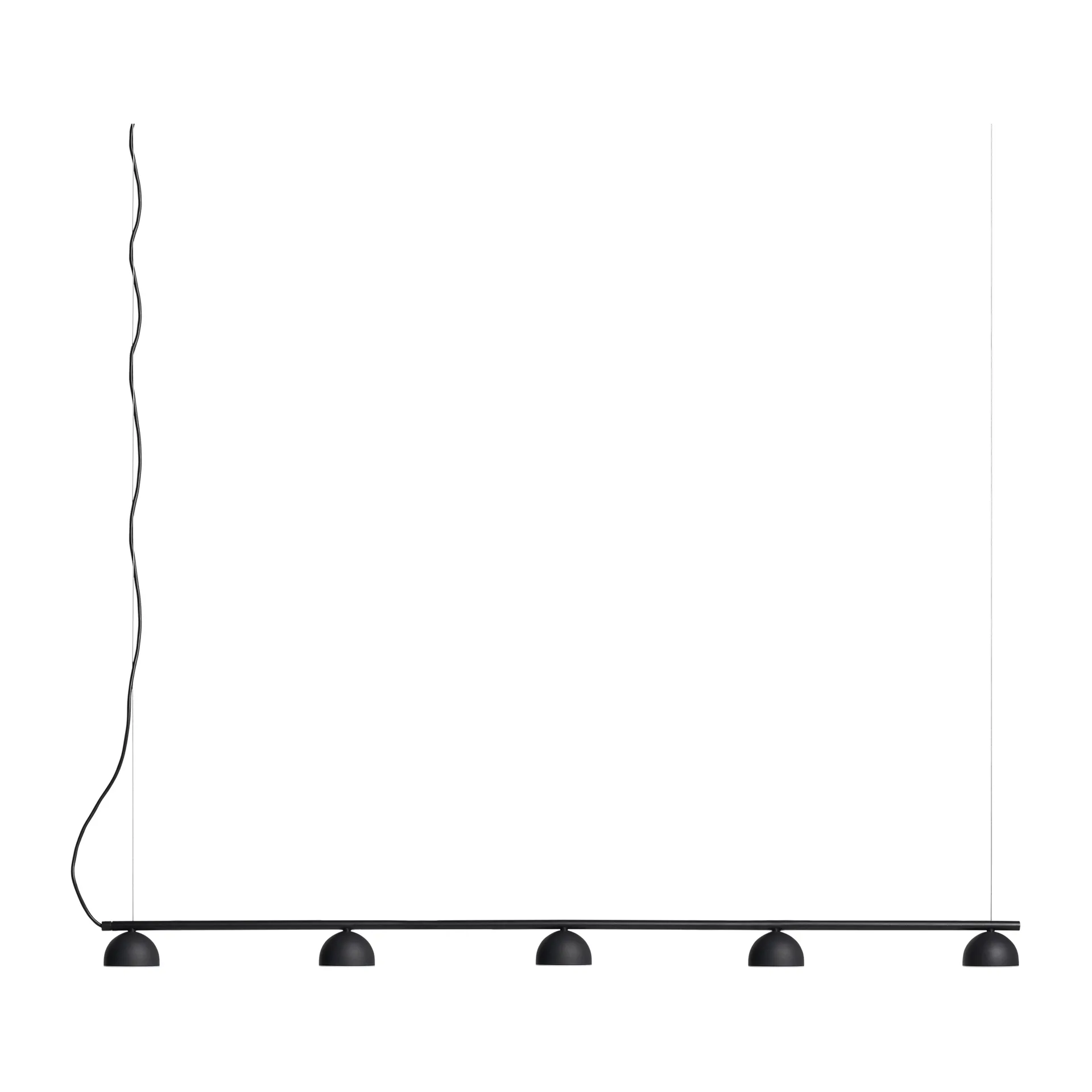 Candeeiro de teto Blush Rail 5, Preto mate Northern