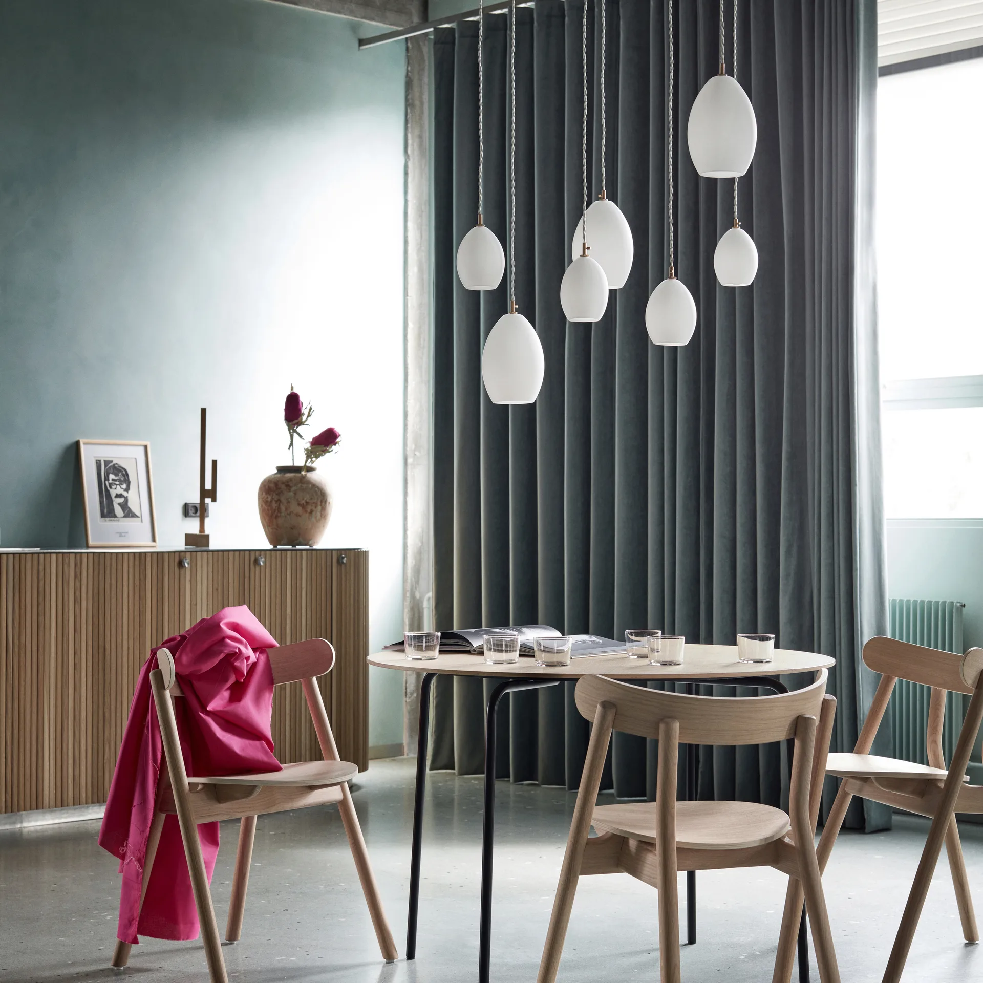 Candeeiro de teto branco Unika, grande Northern