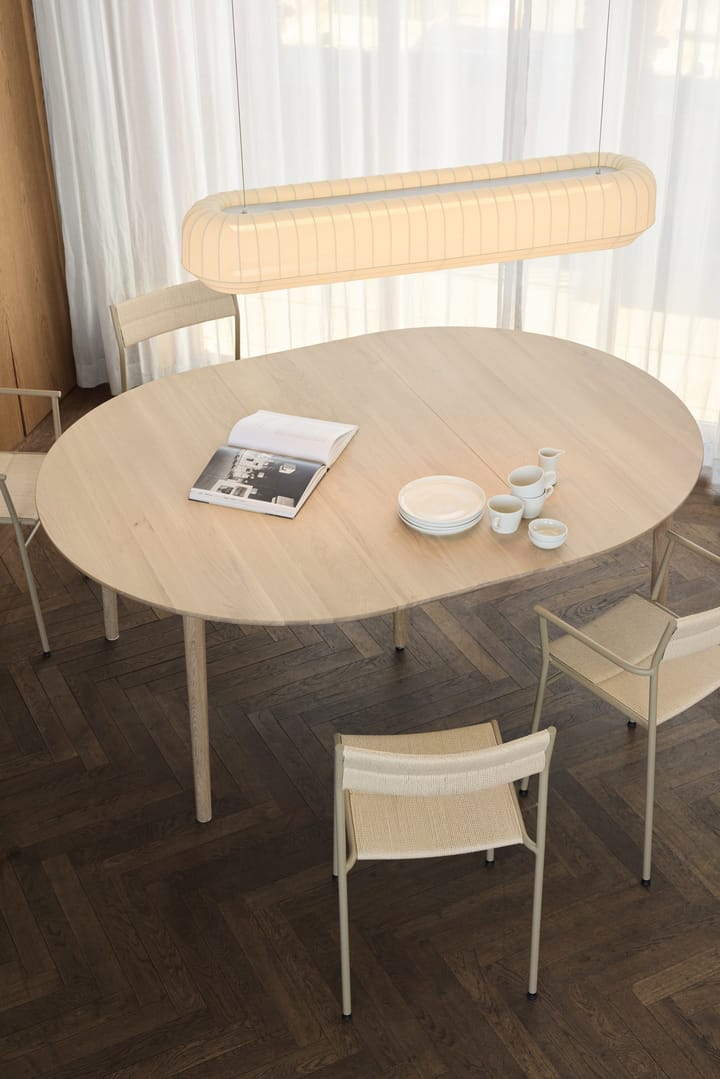 Expand mesa de jantar Ø140 cm, Carvalho oleado claro Northern