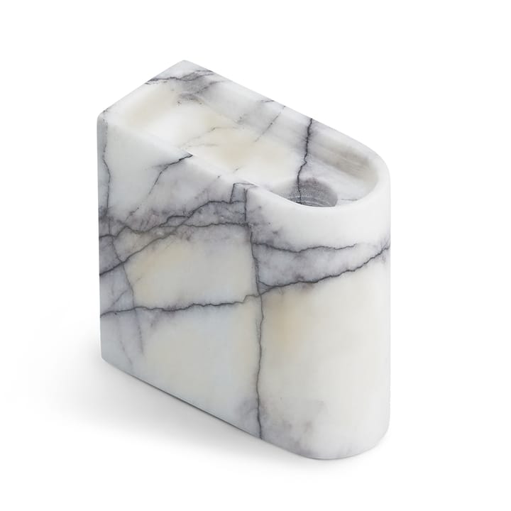 Monolith suporte para vela baixo - Mármore branco mix - Northern