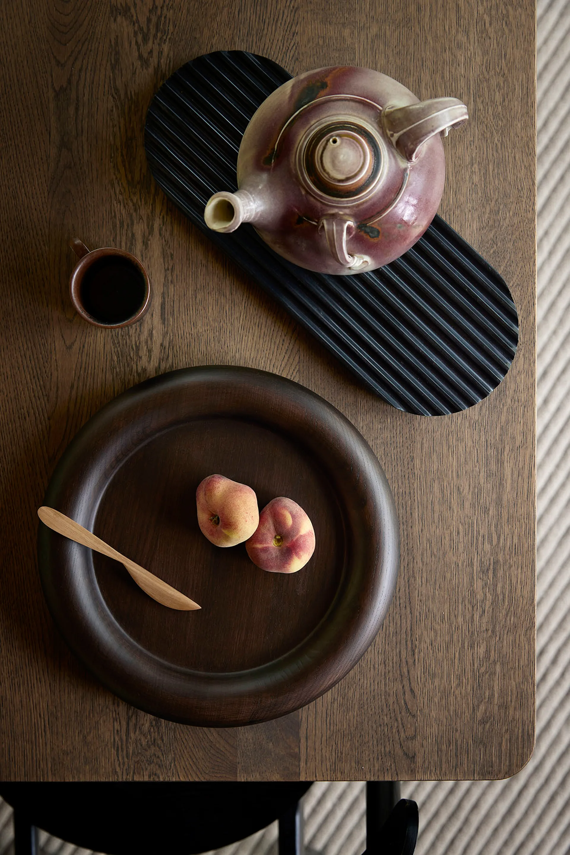 Observe bandeja Ø32 cm, Freixo fumado Northern