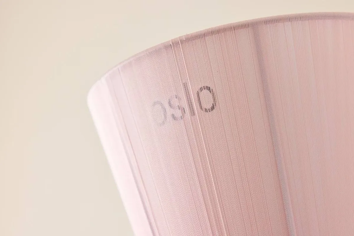 Oslo wood abajur para candeeiro de pé limited edition, Muted pink Northern
