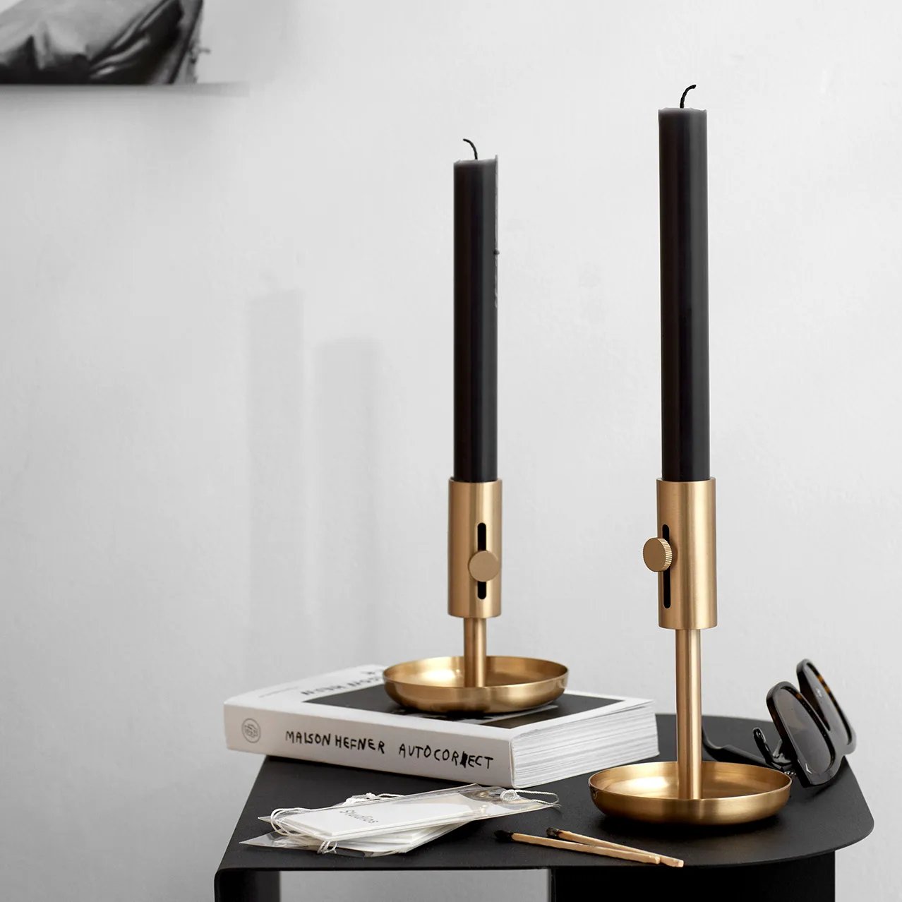 Suporte de velas alto Granny, latão Northern