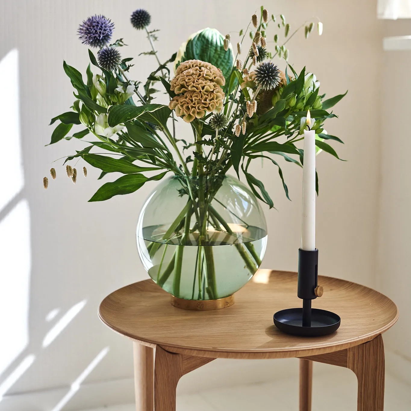 Suporte de velas baixo Granny, preto Northern