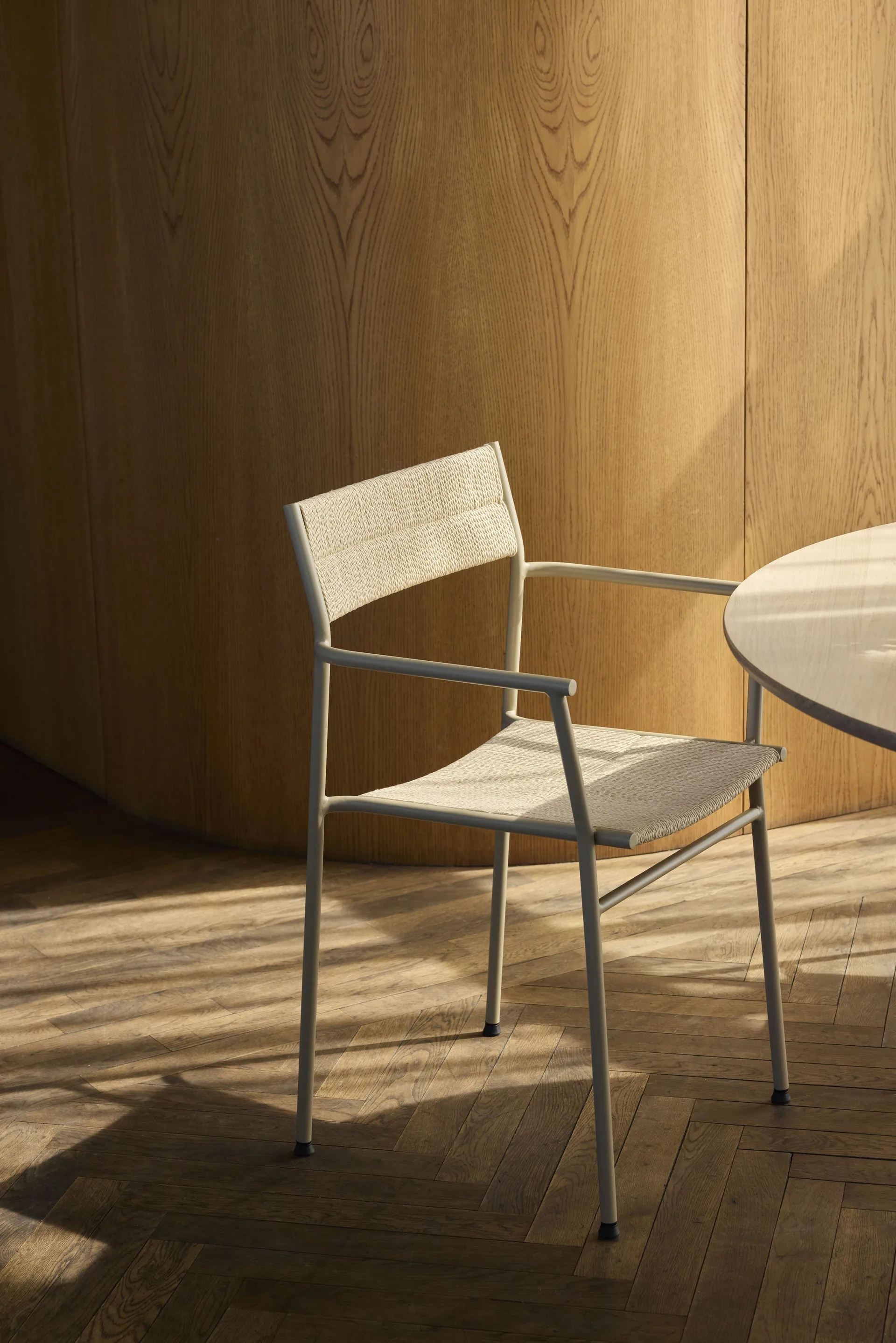 Vev cadeira de braços , Cinza bege-corda natural Northern