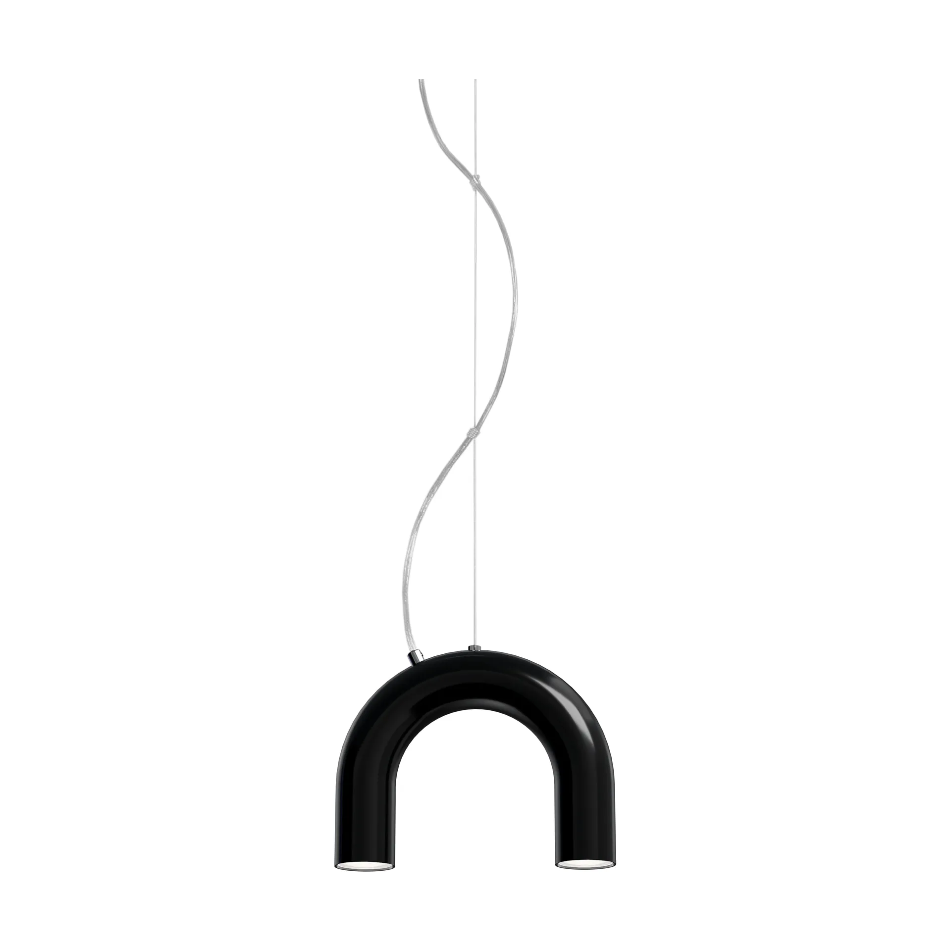 Arch single candeeiro pendente, Black, 25,5 cm Oblure