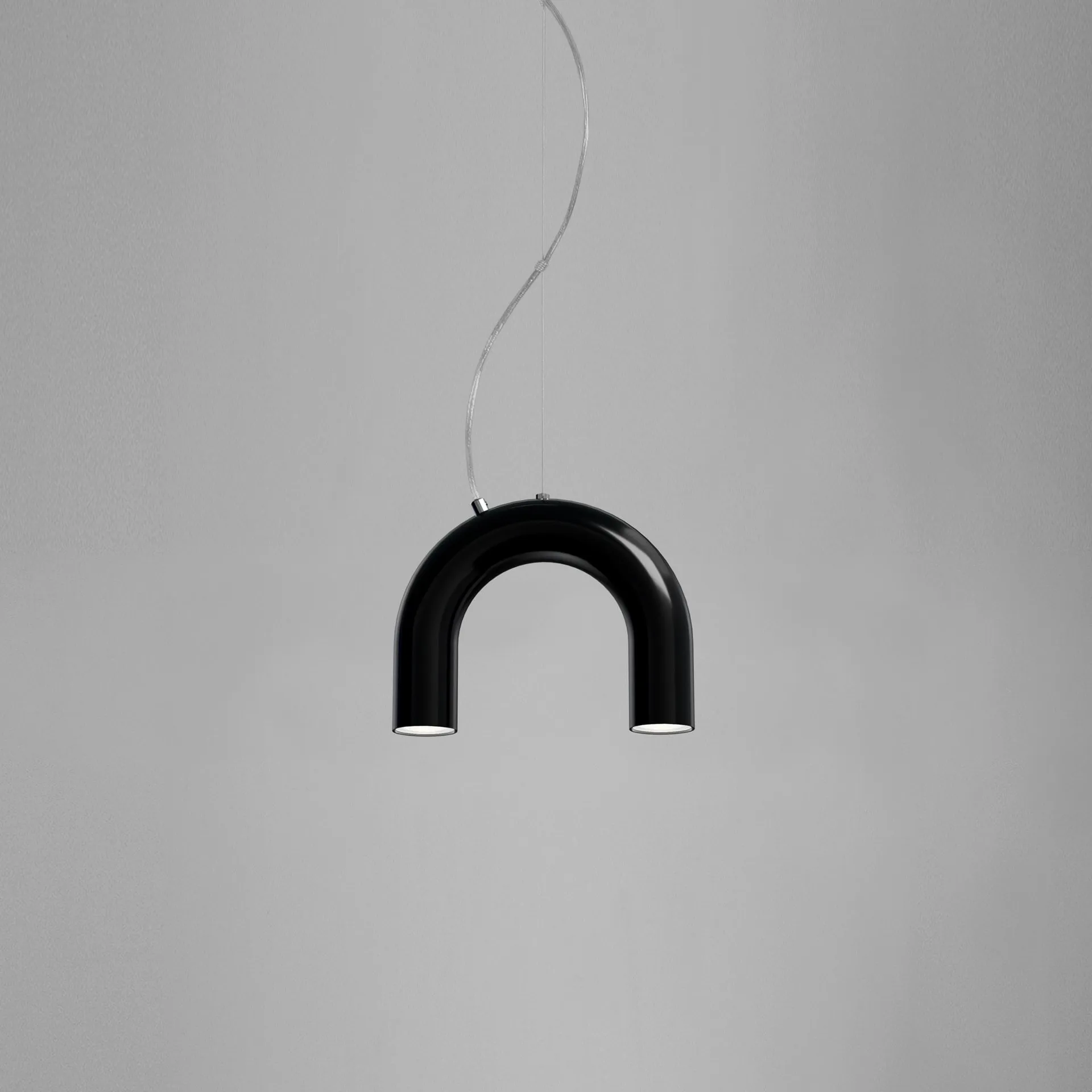 Arch single candeeiro pendente, Black, 25,5 cm Oblure
