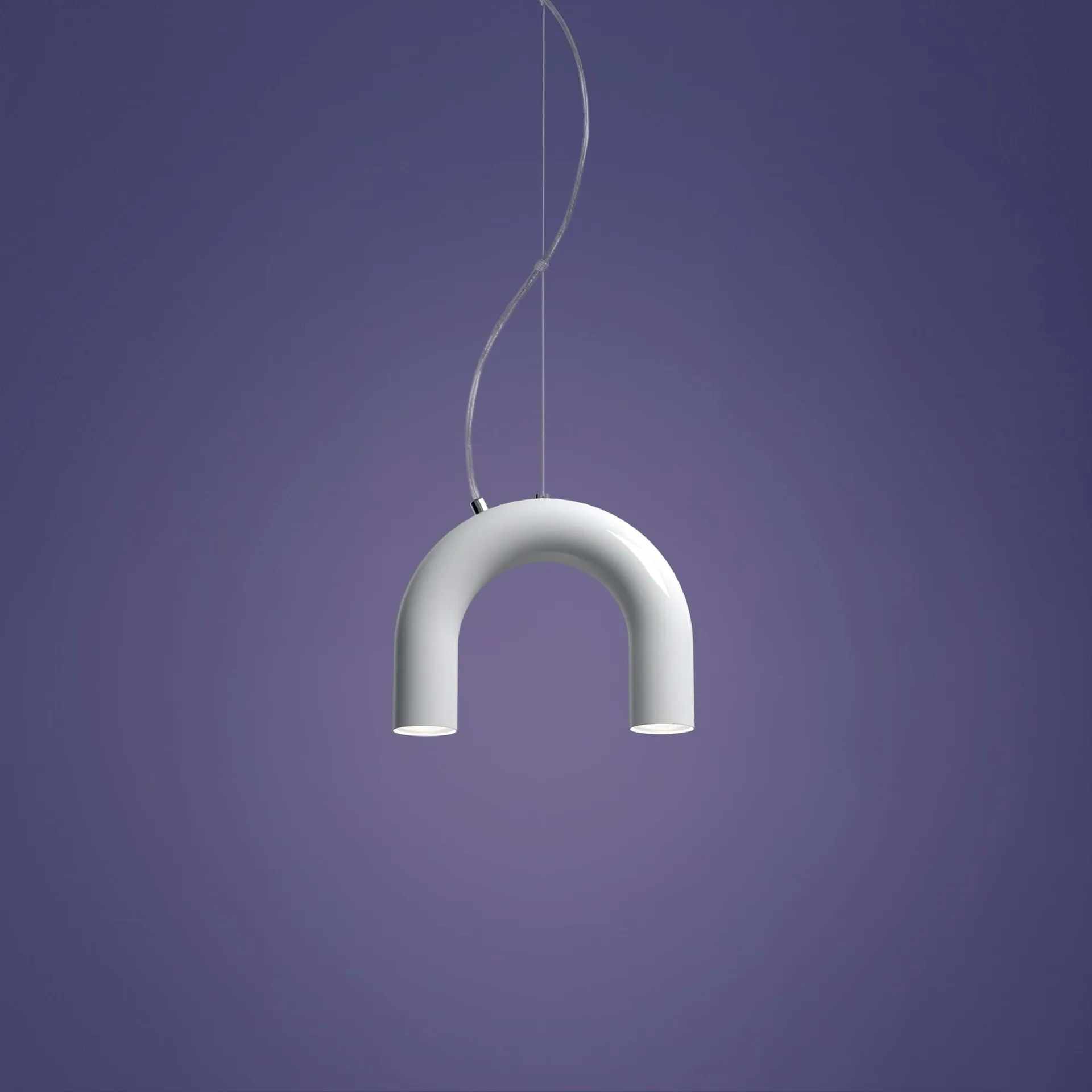 Arch single candeeiro pendente, White, 25,5 cm Oblure