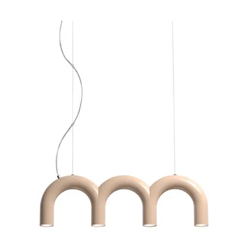 Arch triplette candeeiro pendente - Nude, 65,6 cm - Oblure