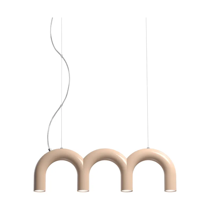 Arch triplette candeeiro pendente - Nude, 65,6 cm - Oblure