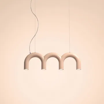 Arch triplette candeeiro pendente - Nude, 65,6 cm - Oblure