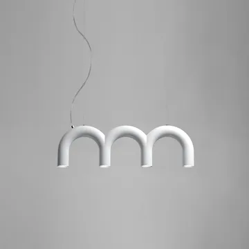 Arch triplette candeeiro pendente - White, 65,6 cm - Oblure