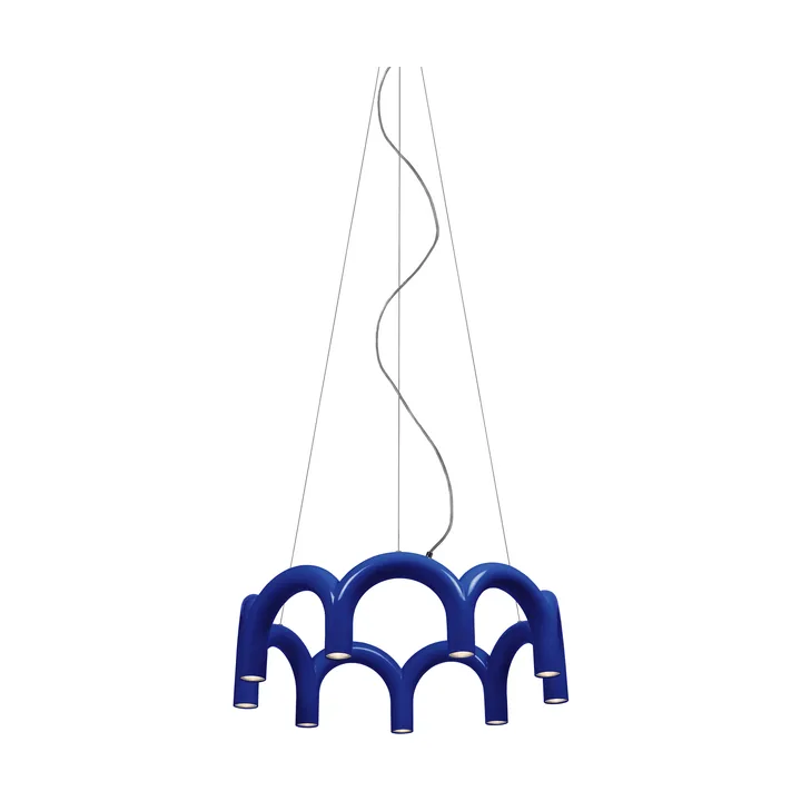 Candeeiro Arch circle Ø76 cm - Azul, Ø76 cm - Oblure