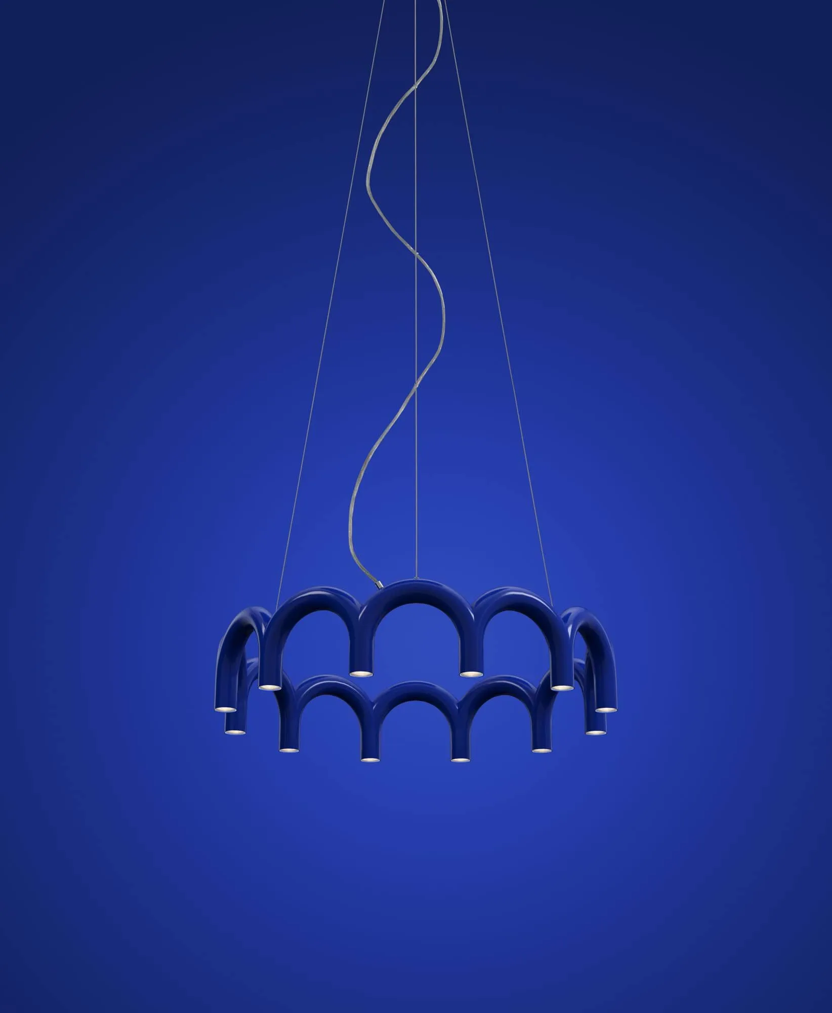 Candeeiro Arch circle Ø76 cm, Blue, Ø98 cm Oblure