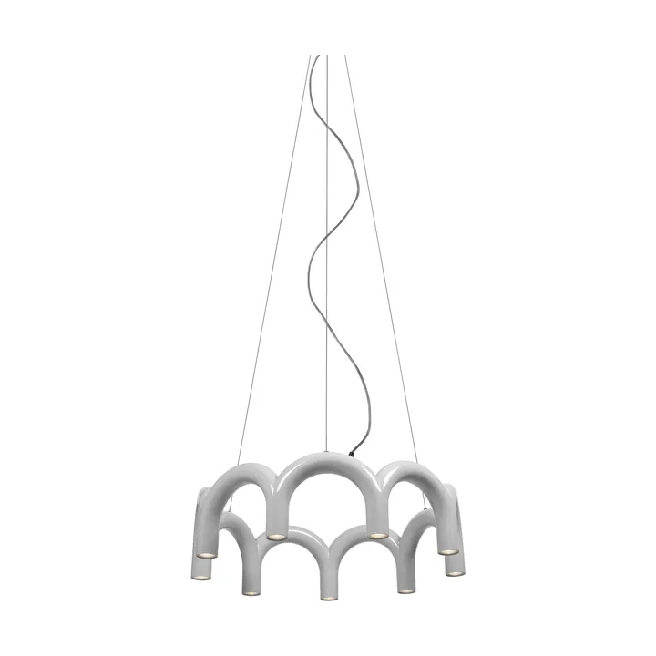 Candeeiro Arch circle Ø76 cm - Branco, Ø76 cm - Oblure