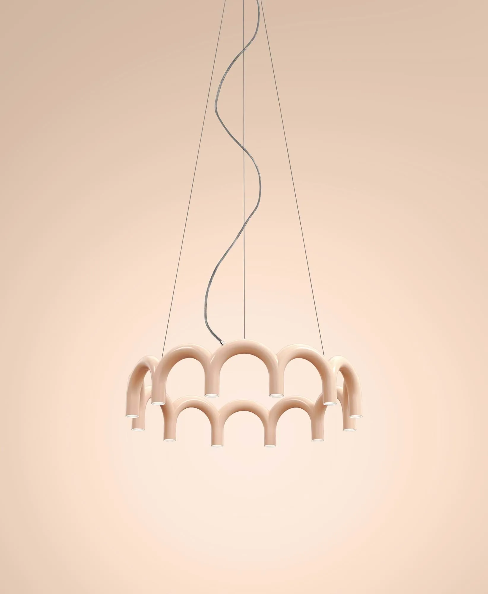 Candeeiro Arch circle Ø76 cm, Nude, Ø98 cm Oblure
