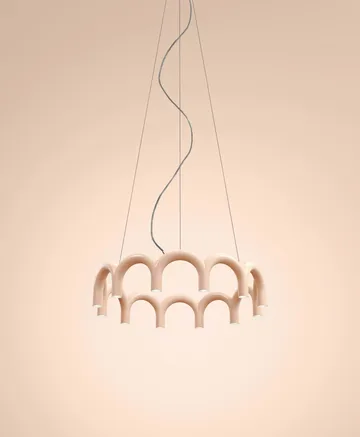 Candeeiro Arch circle Ø76 cm - Nude, Ø98 cm - Oblure