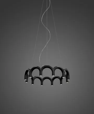 Candeeiro Arch circle Ø76 cm - Preto, Ø98 cm - Oblure