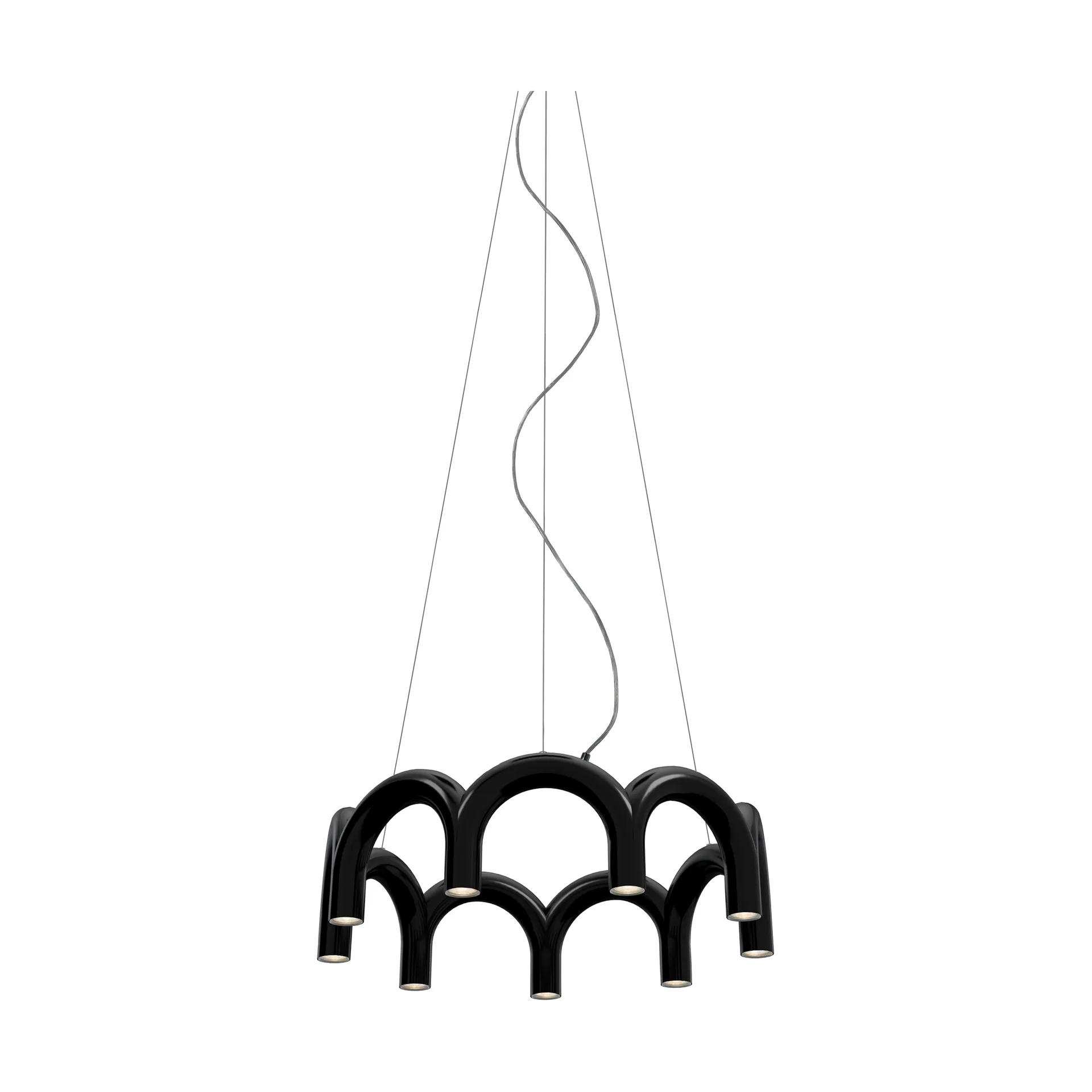 Candeeiro Arch circle Ø76 cm, Preto Oblure