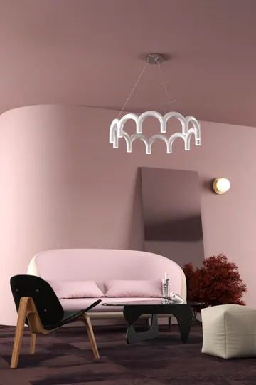 Candeeiro Arch circle Ø76 cm - White, Ø98 cm - Oblure