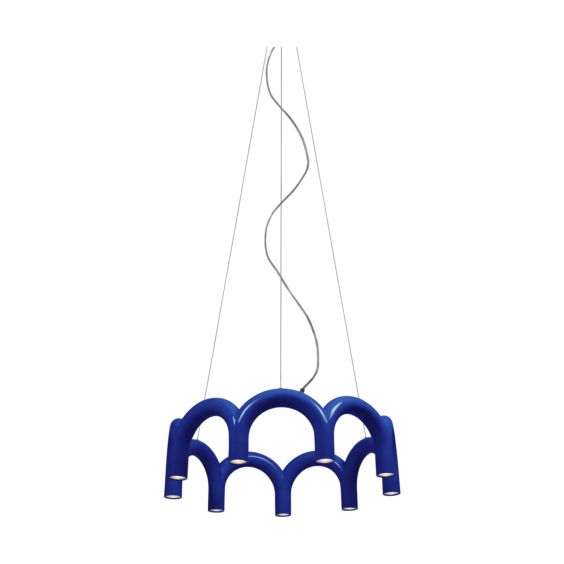 Candeeiro Arch circle, Azul, Ø76 cm Oblure