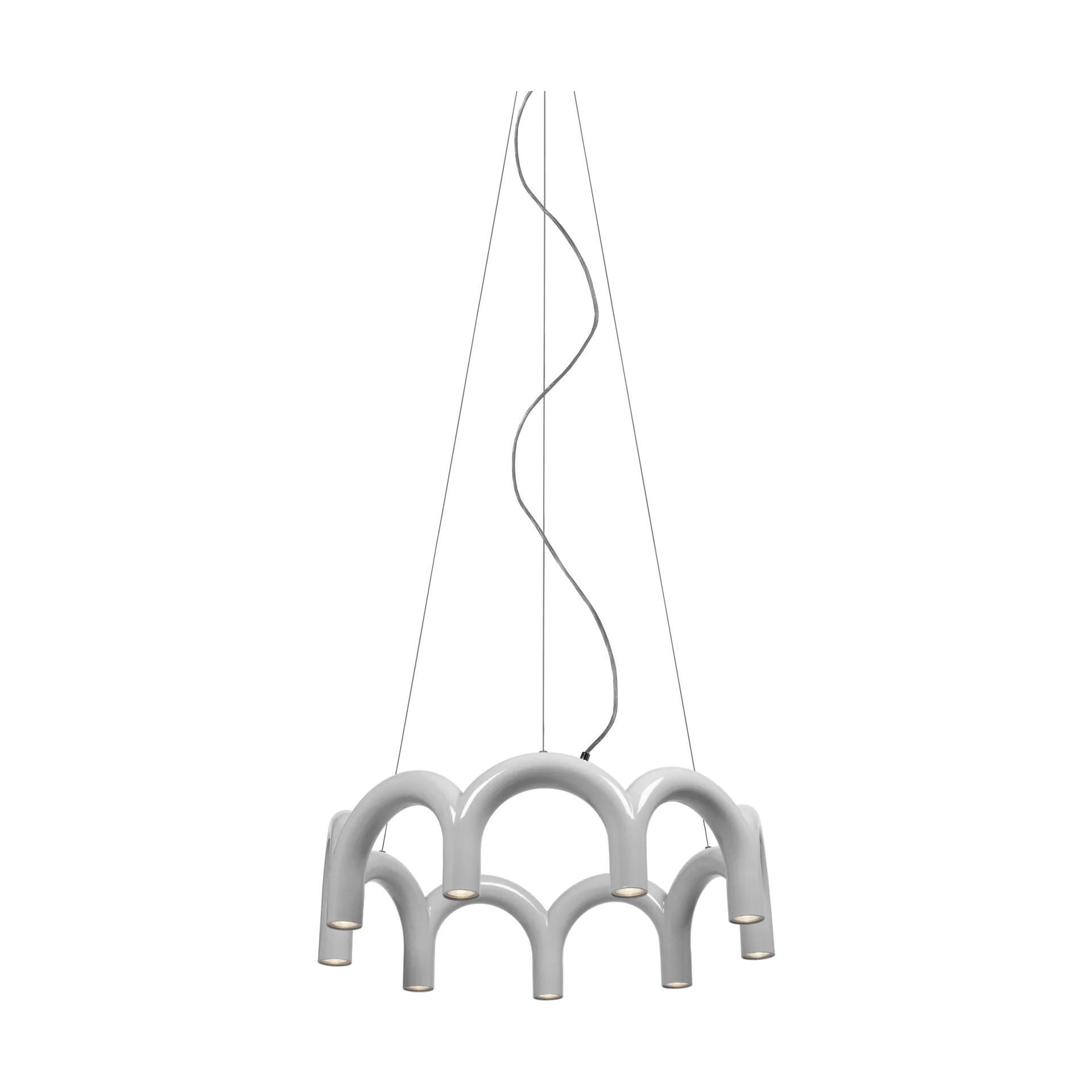 Candeeiro Arch circle, Branco, Ø76 cm Oblure