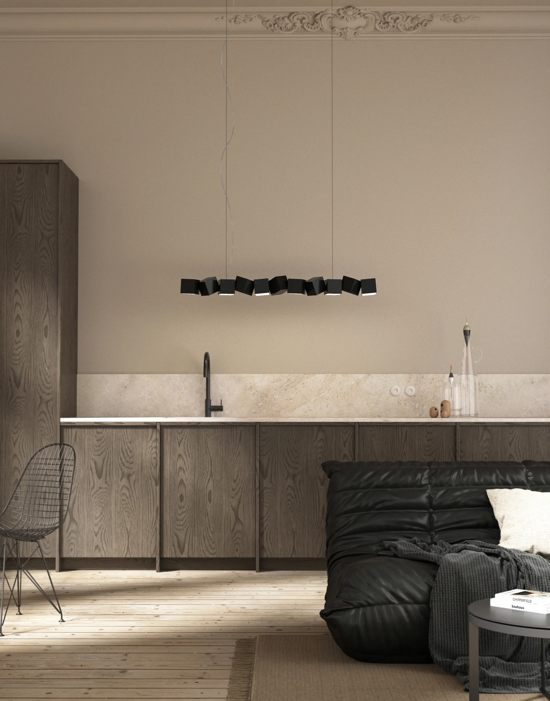 Candeeiro Blockchain system 11 , Preto Oblure