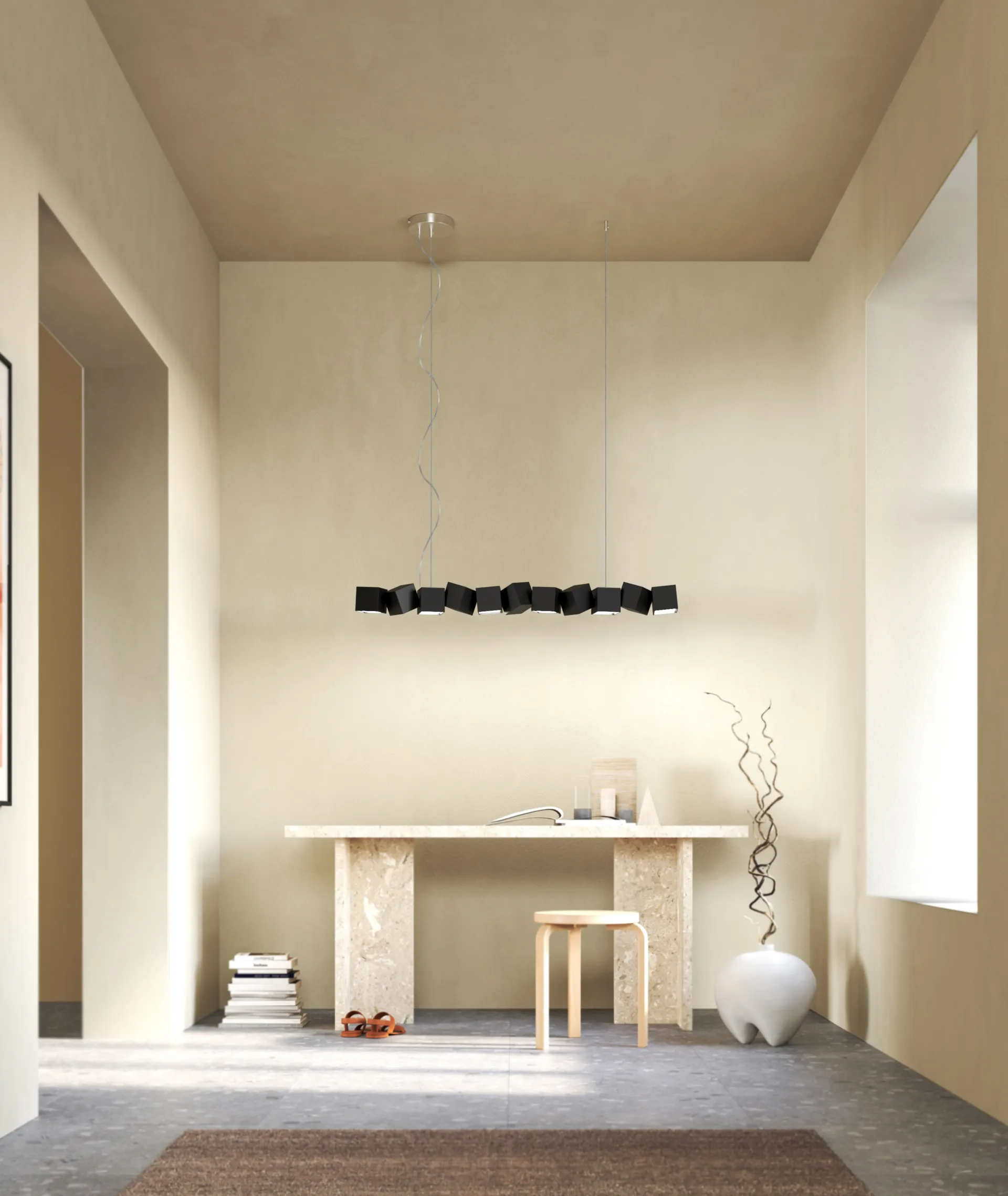 Candeeiro Blockchain system 11 , Preto Oblure