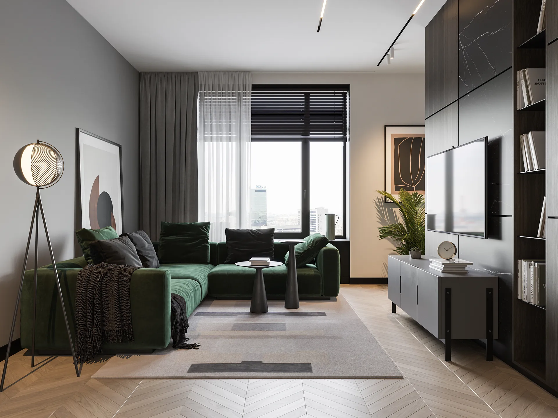 Candeeiro de chão Mondo 153 cm, Preto Oblure