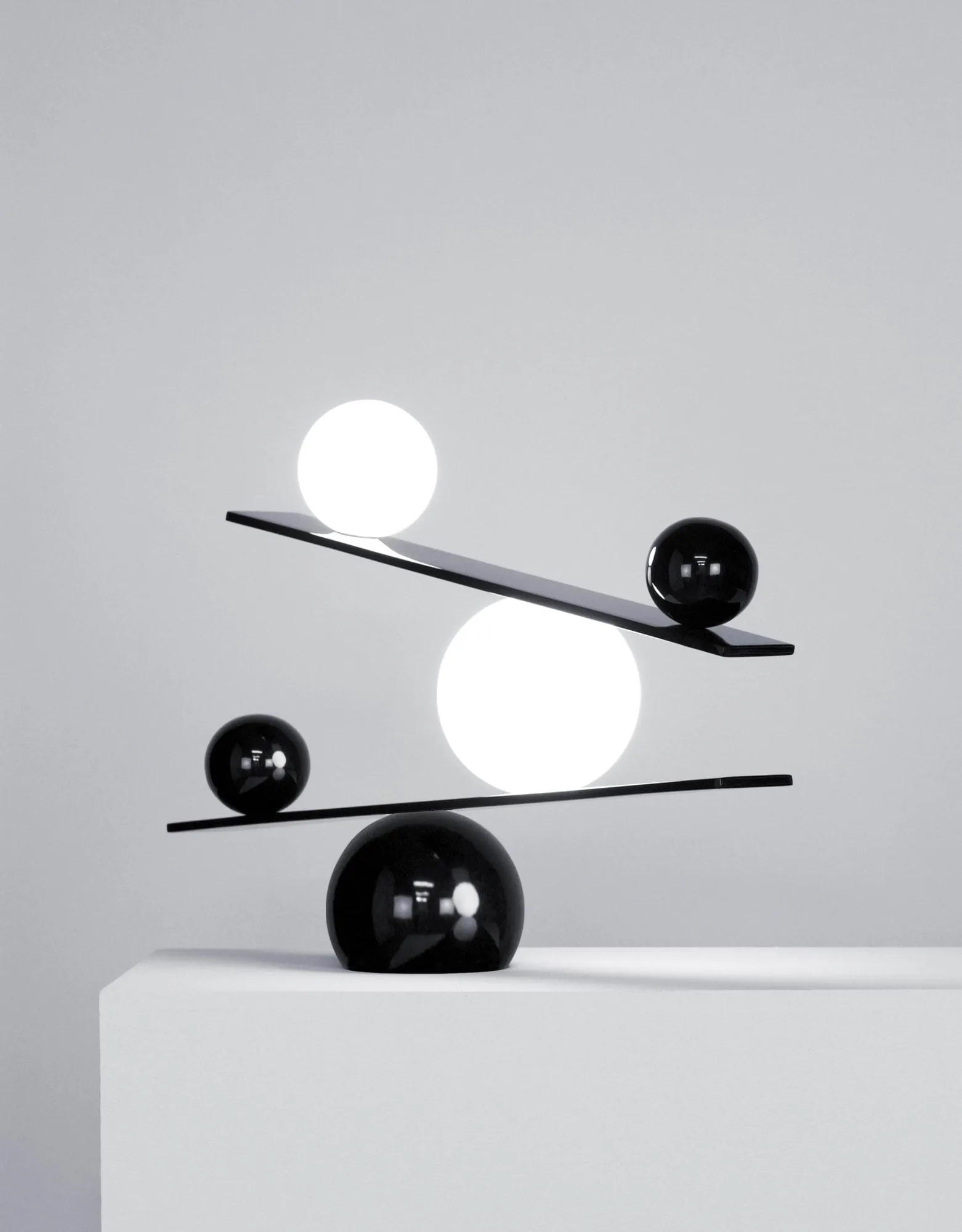 Candeeiro de mesa Balance , Black, v2 Oblure