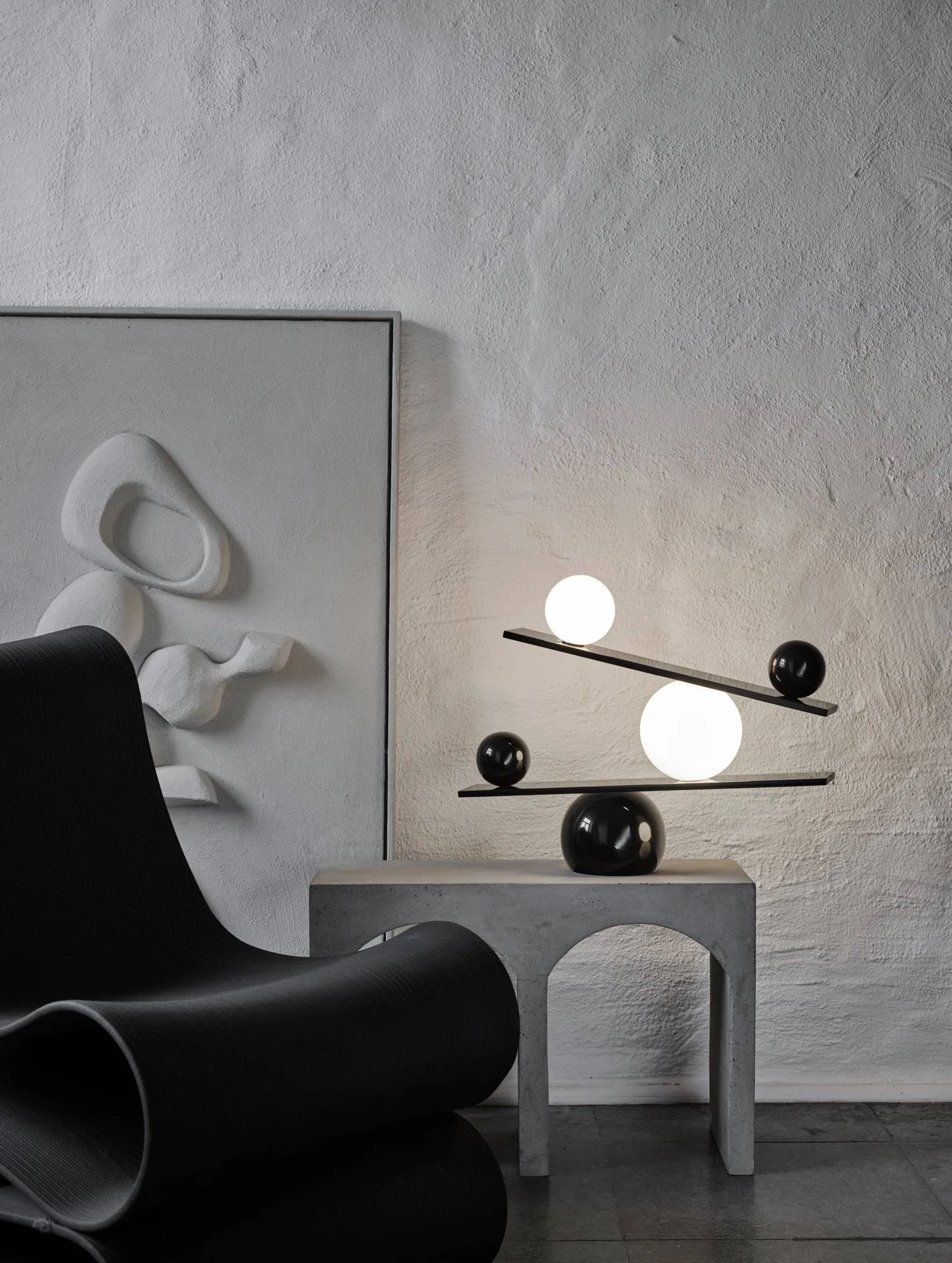 Candeeiro de mesa Balance , Black, v2 Oblure