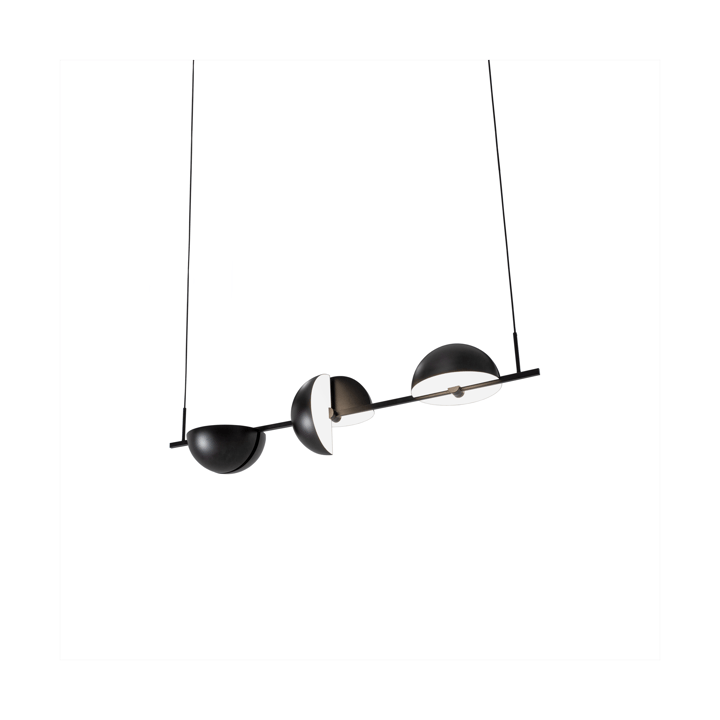 Candeeiro triplo Trapeze 140 cm - Preto - Oblure