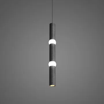 Lightbone candeeiro suspenso - Grande 83,6 cm, carvalho preto - Oblure