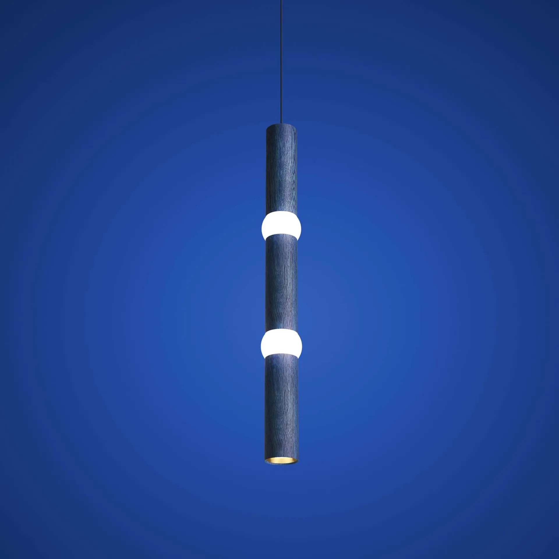 Lightbone candeeiro suspenso, Large 83,6 cm, carvalho azul Oblure