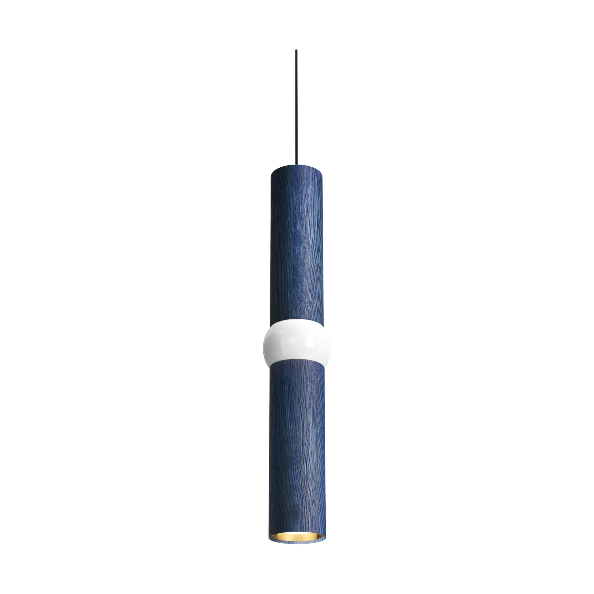 Lightbone candeeiro suspenso, Médio 53,8 cm, carvalho azul Oblure