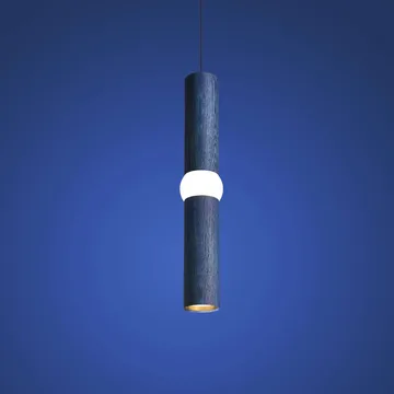 Lightbone candeeiro suspenso - Médio 53,8 cm, carvalho azul - Oblure