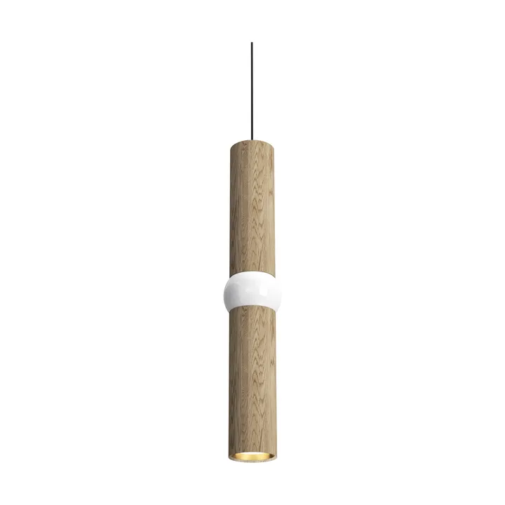 Lightbone candeeiro suspenso - Médio 53,8 cm, carvalho natural - Oblure