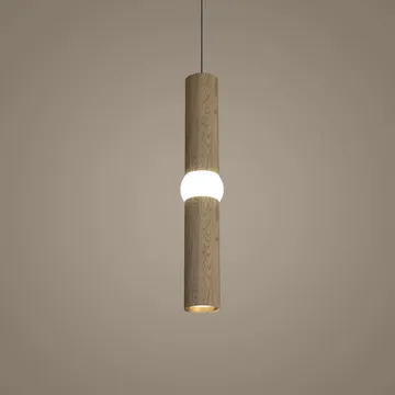 Lightbone candeeiro suspenso - Médio 53,8 cm, carvalho natural - Oblure