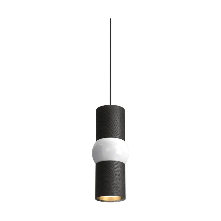 Lightbone candeeiro suspenso - Pequeno 24 cm, carvalho preto - Oblure