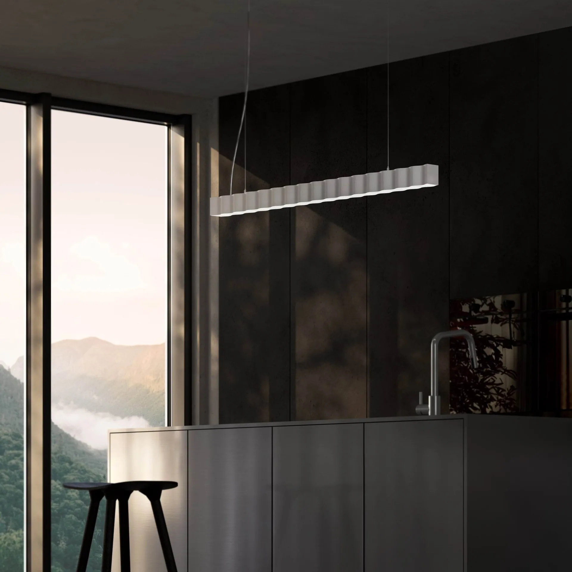 Superwave candeeiro pendente, Branco Oblure
